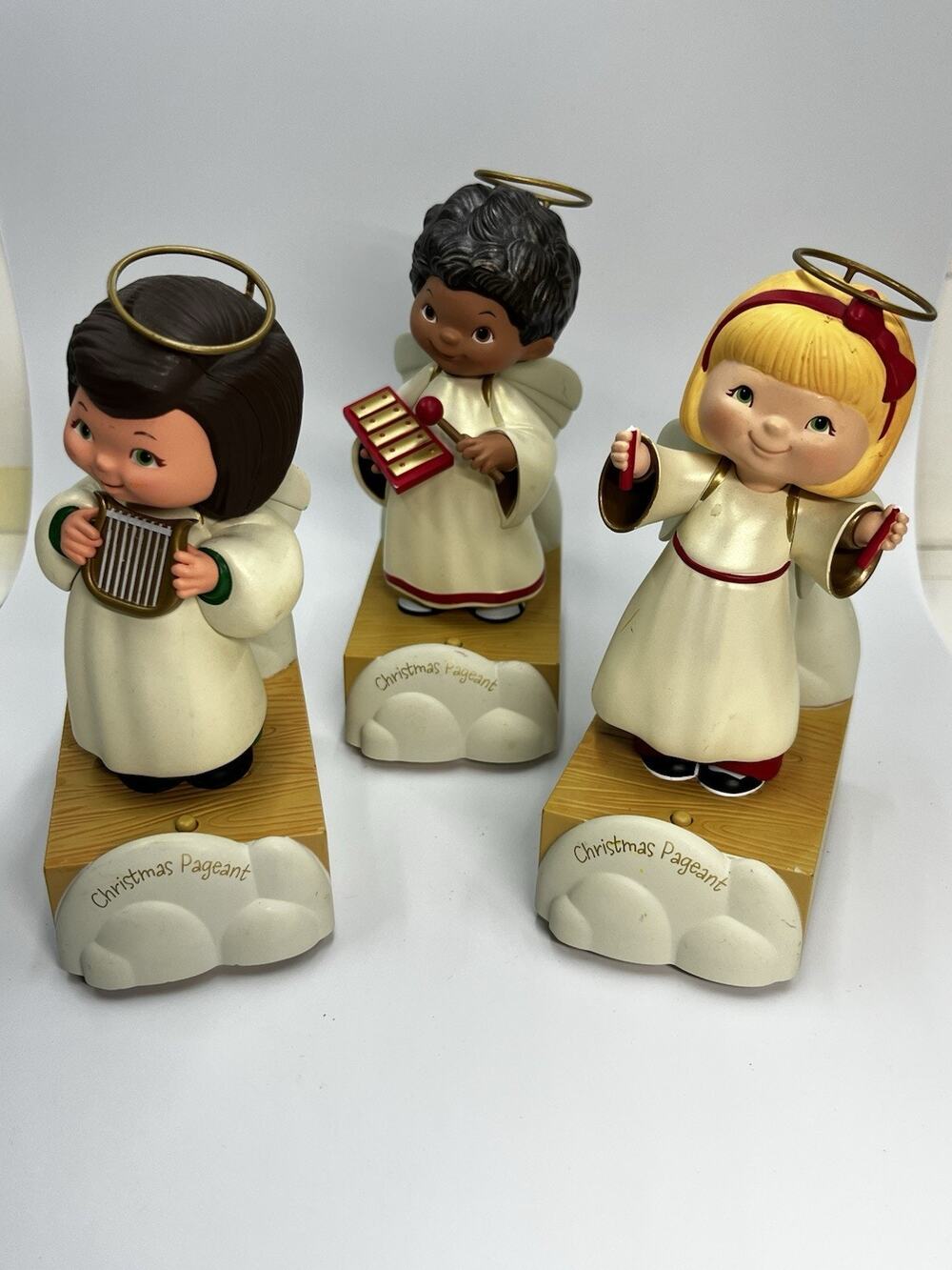 Hallmark Wireless Children's Christmas Pageant Angel Choir Band 2012 Set Of 3